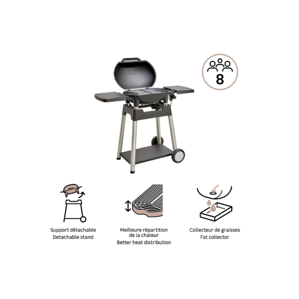 Barbecue électrique Hyperion NATERIAL 2200w, noir