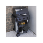 Barbecue au gaz – 114 x 55 x 114 cm – NATERIAL Alton, 3 brûleurs, noir