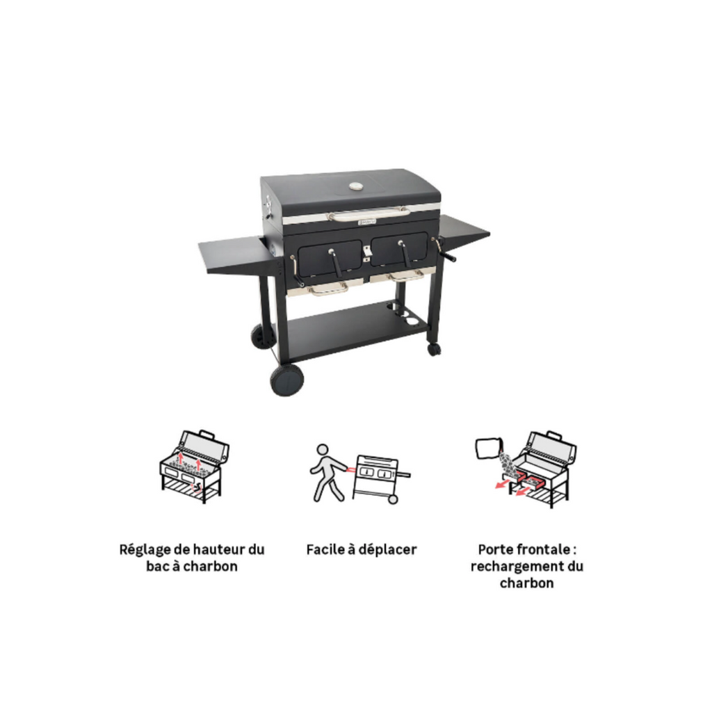 Barbecue king size 2 foyers indépendants Centaurus NATERIAL