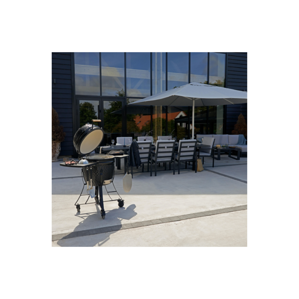 Barbecue Kamado Céramique Charbon NATERIAL Drago Noir ⌀46 cm avec housse