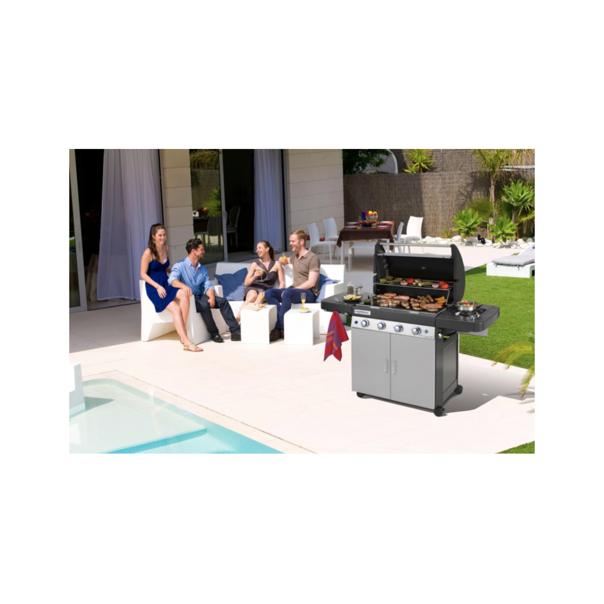 Barbecue au gaz CAMPINGAZ 4 series classic LXS, gris
