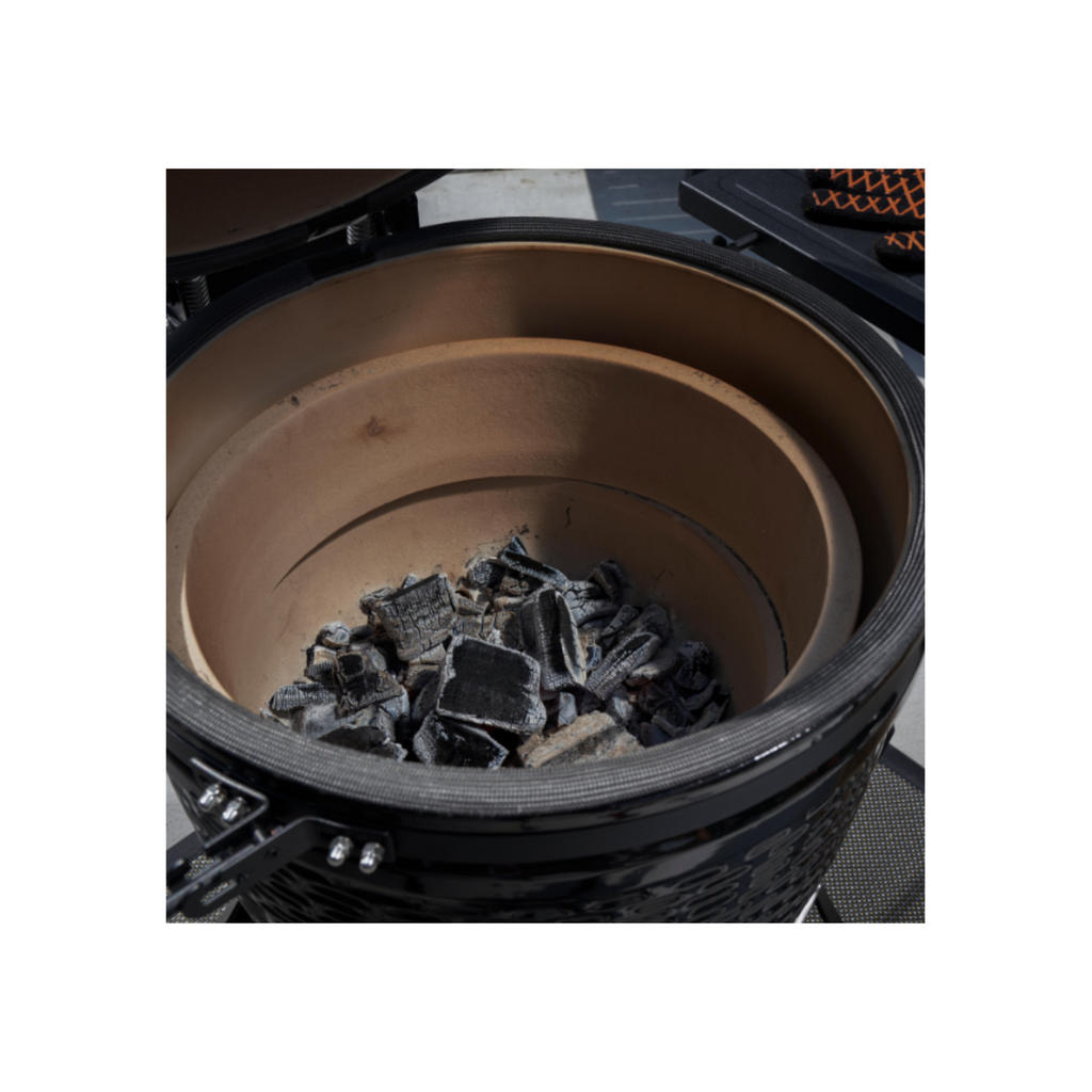 Barbecue Kamado Céramique Charbon NATERIAL Drago Noir ⌀46 cm avec housse