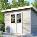 Abri de jardin composite SINTRA – 9m² Gris Clair