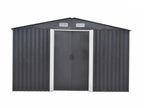 Abri de jardin en acier galvanisé gris 12,5 m² - Prix d'usines
