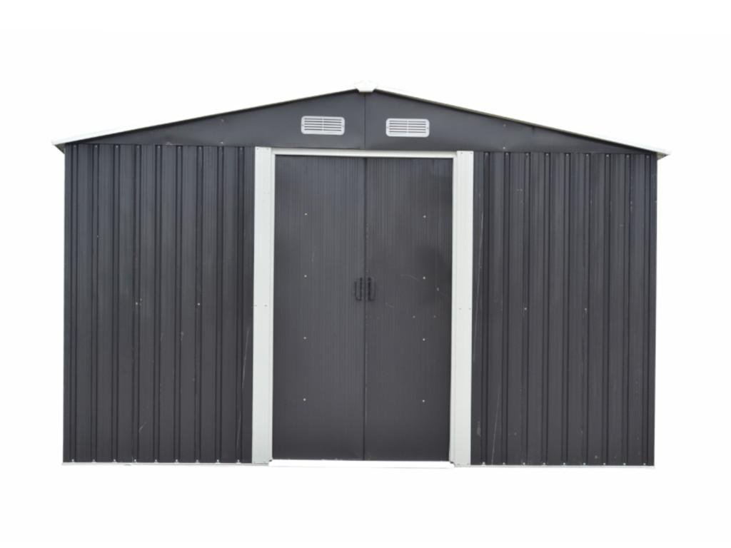 Abri de jardin en acier galvanisé gris 12,5 m² - Prix d'usines