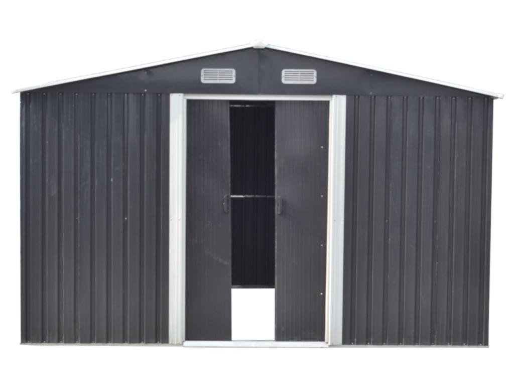 Abri de jardin en acier galvanisé gris 12,5 m² - Prix d'usines