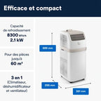 Climatiseur mobile DELONGHI PAC ES72 CLASSIC 2100 W