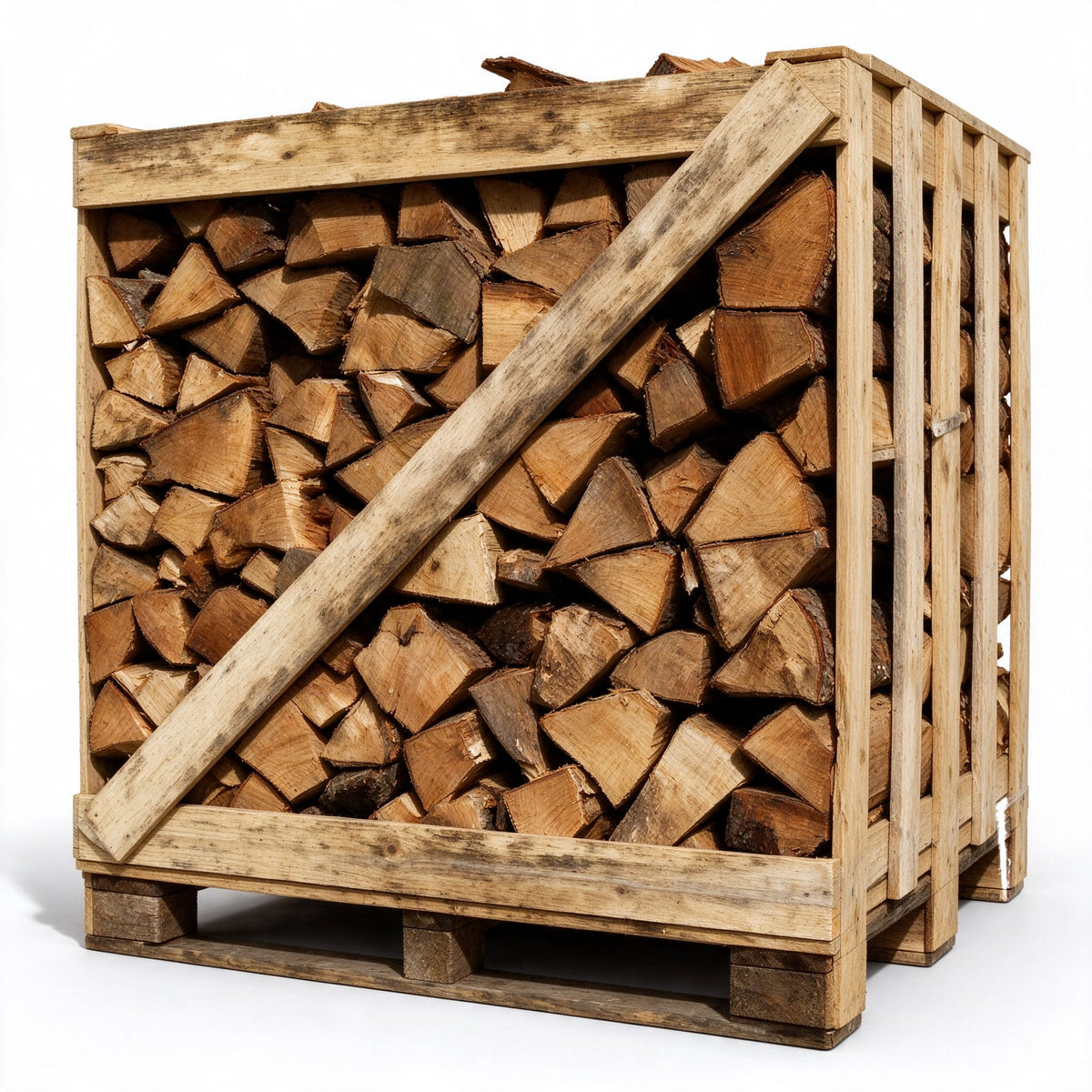 Bois de chauffage – 50 cm – sec – mélange de bois durs – palette 1 m³ – 1,3 stères