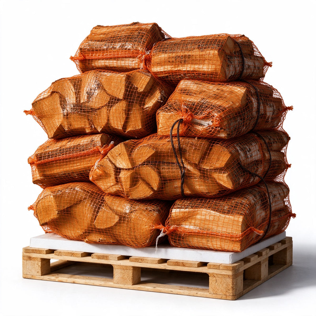 15 sacs de bois de bouleau 100 % sec de 8 kg – 25 cm